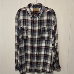 Red Head Ranch Casual Blue and Red Button Down Shirt